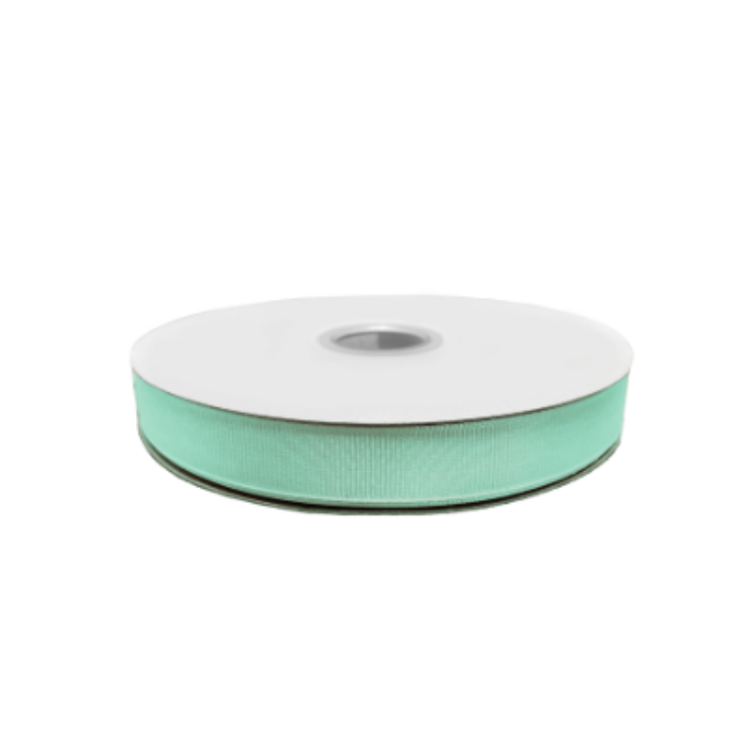 Grosgrain lint - donkermint (5 meter)