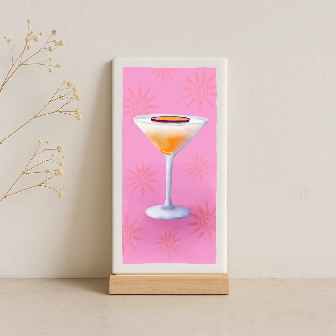 Tegeltje 7.5x15 cm - Pornstar martini