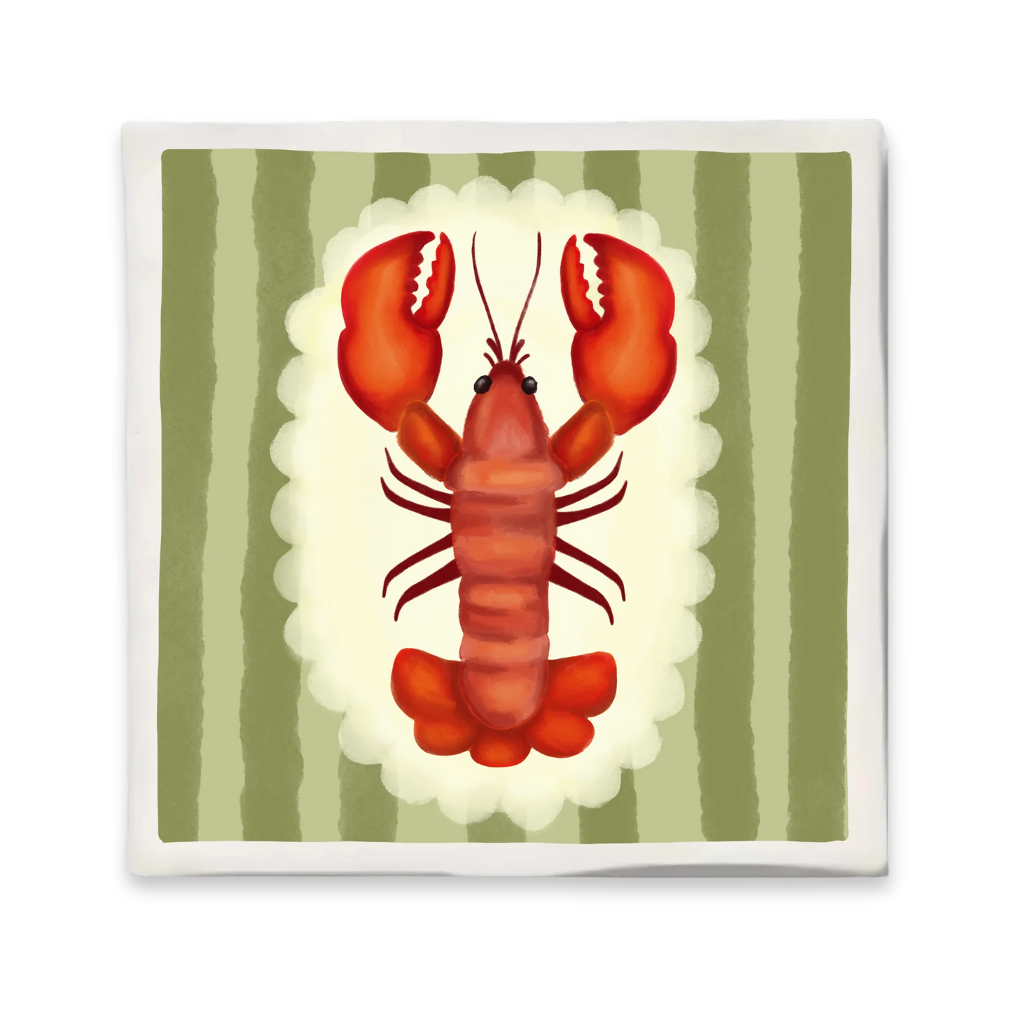 Tegeltje 10x10 cm - Kreeft
