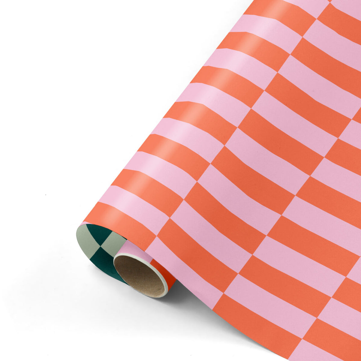 Inpakpapier Colorblocking - roze/oranje