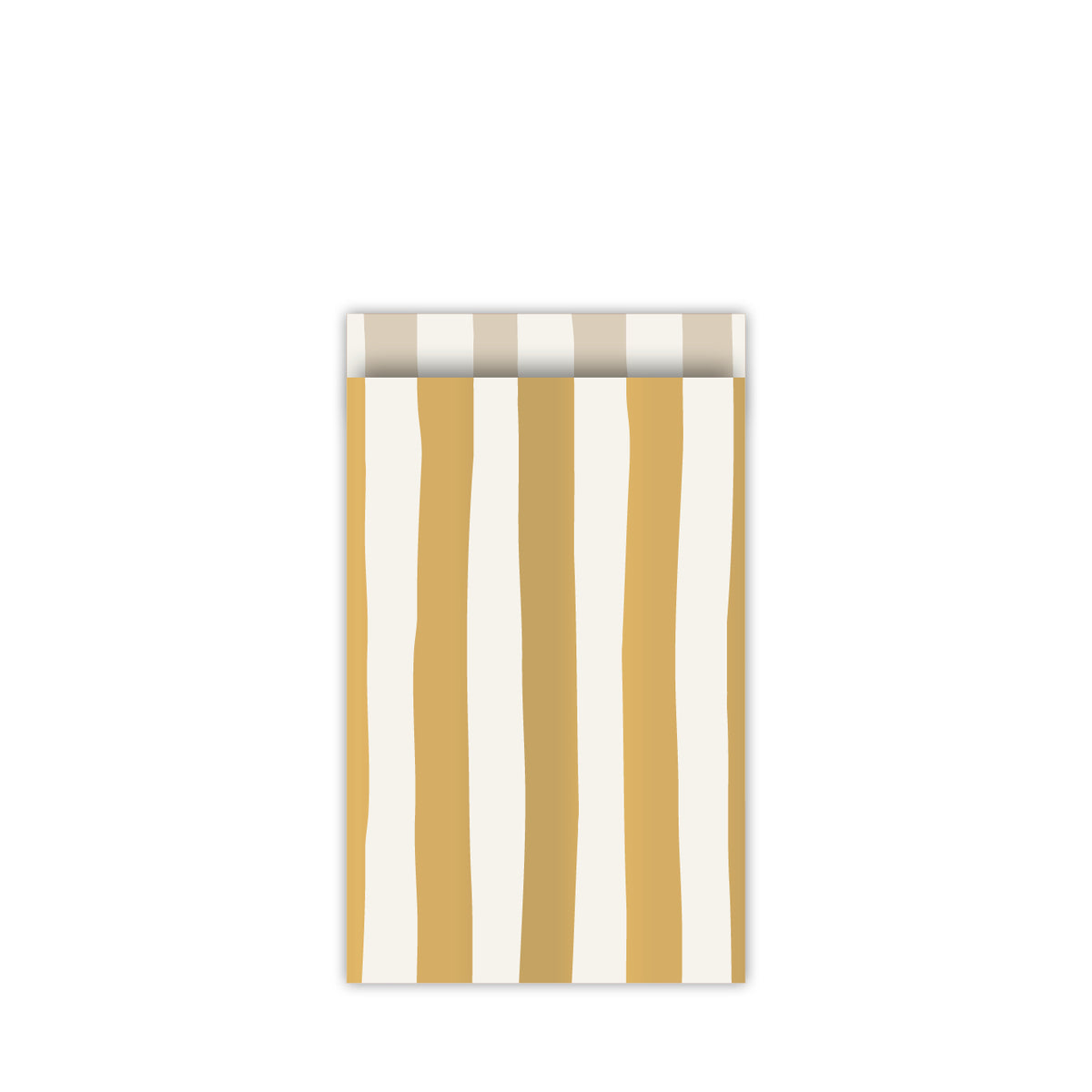 Cadeauzakjes Lazy Stripes - goud/wit (12 x 19 cm - 10 stuks)