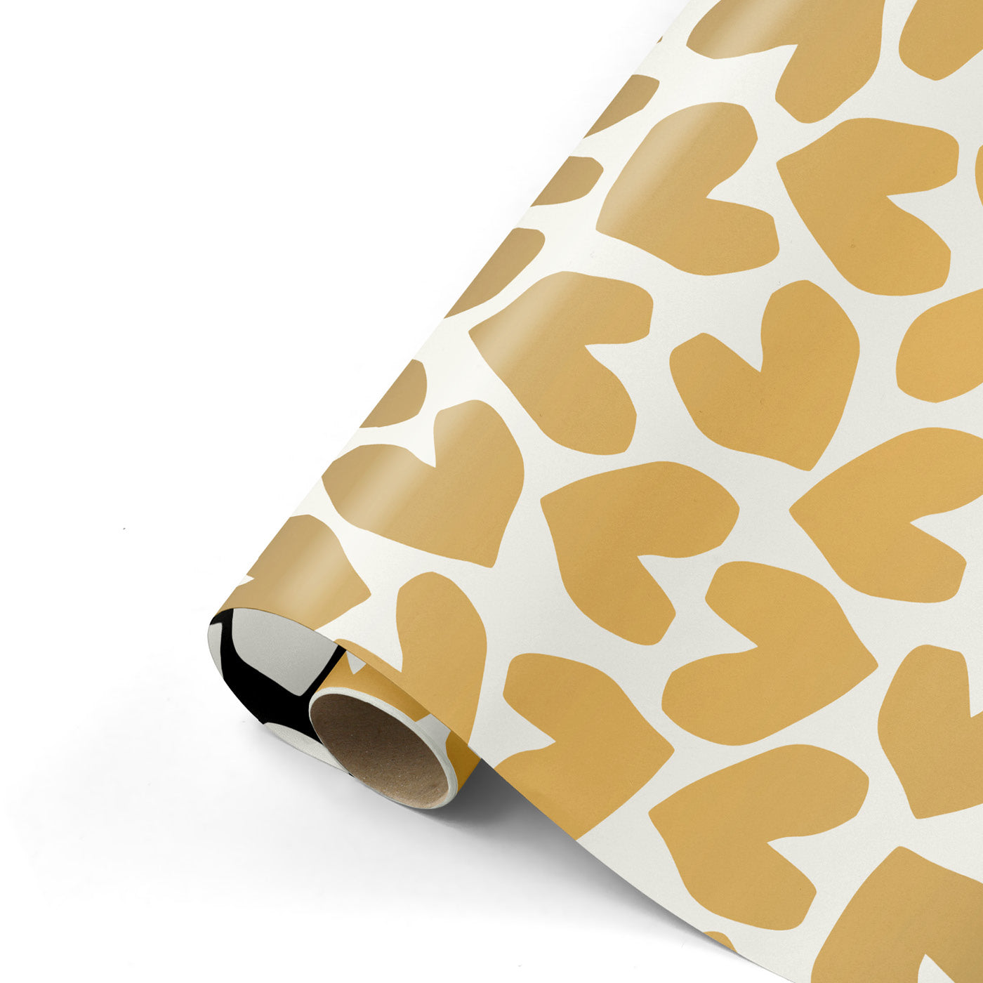 Inpakpapier XL Solo Hearts - wit/goud
