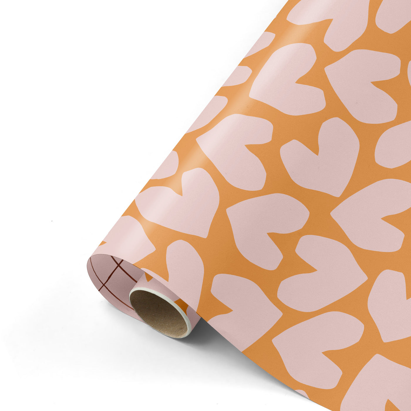 Inpakpapier XL Solo Hearts - roest/roze