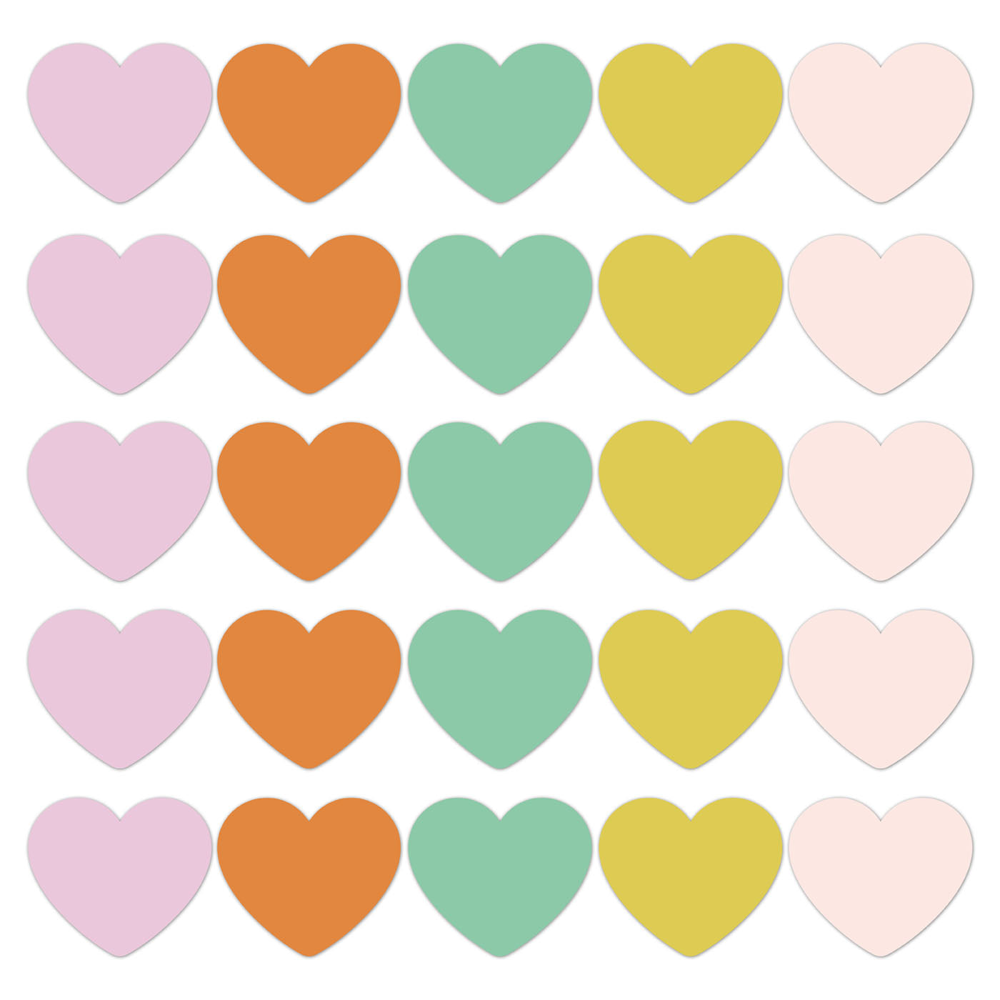 Stickers Hearts - retro (10 stuks)