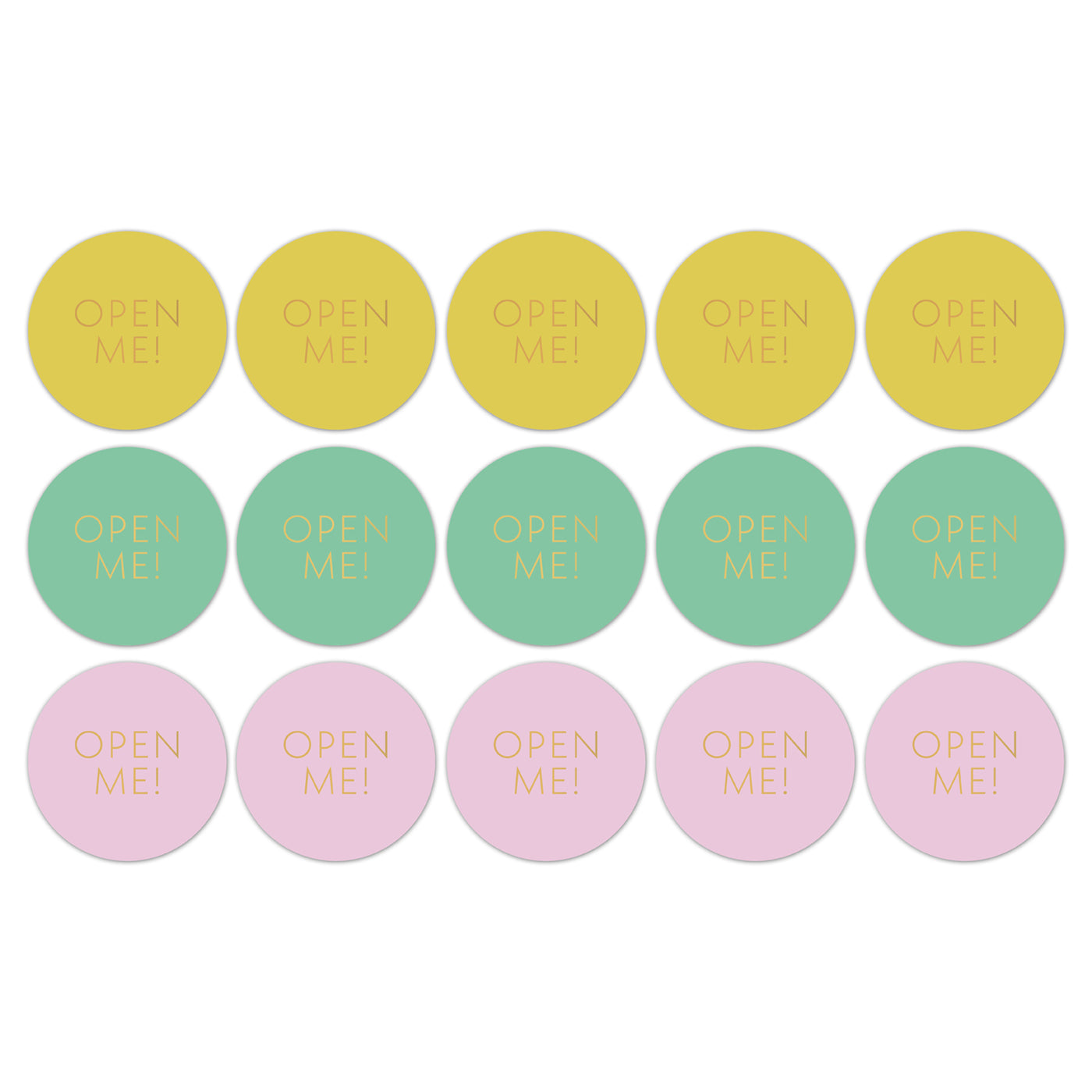 Stickers Open me - retro (6 stuks)