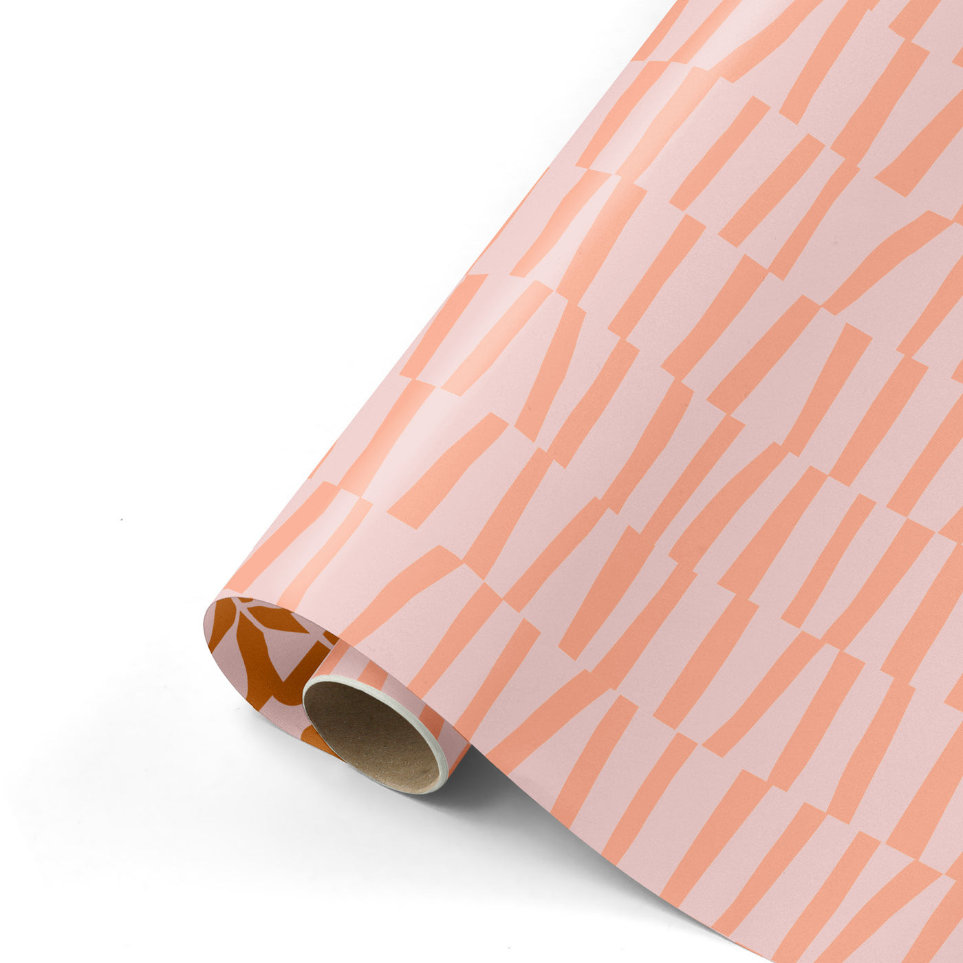 Inpakpapier Bold Lines - peach/roze