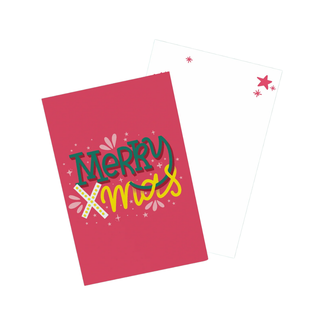Wenskaart Merry xmas