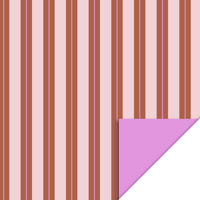 Inpakpapier Stripe Chalk Chocolate - Pink