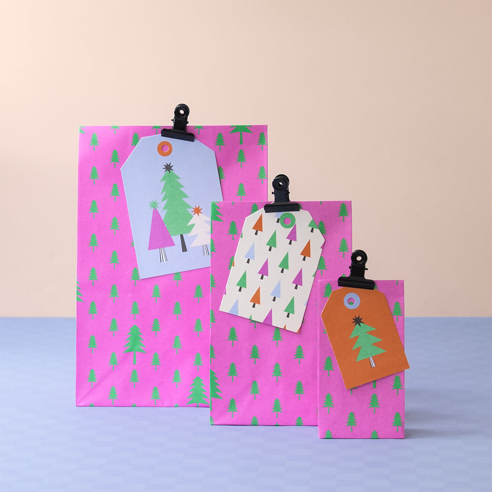 Cadeaulabels X-mas Multi Sizes - Trees (3 stuks)