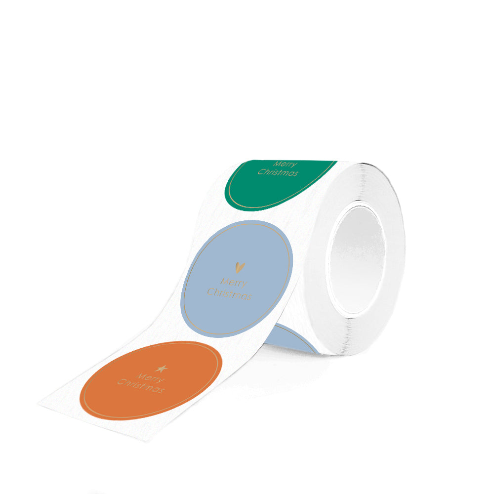 Stickers X-mas Multi - Text Merry Christmas Gold (6 stuks)