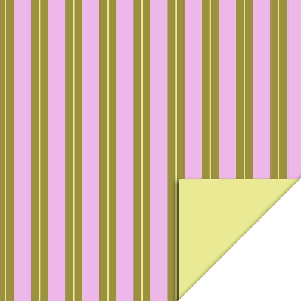 Inpakpapier Stripe Chalk Pink - Yellow