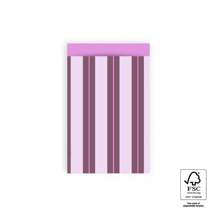 Cadeauzakjes Stripe Chalk Beet Red (12 x 19 cm - 10 stuks)