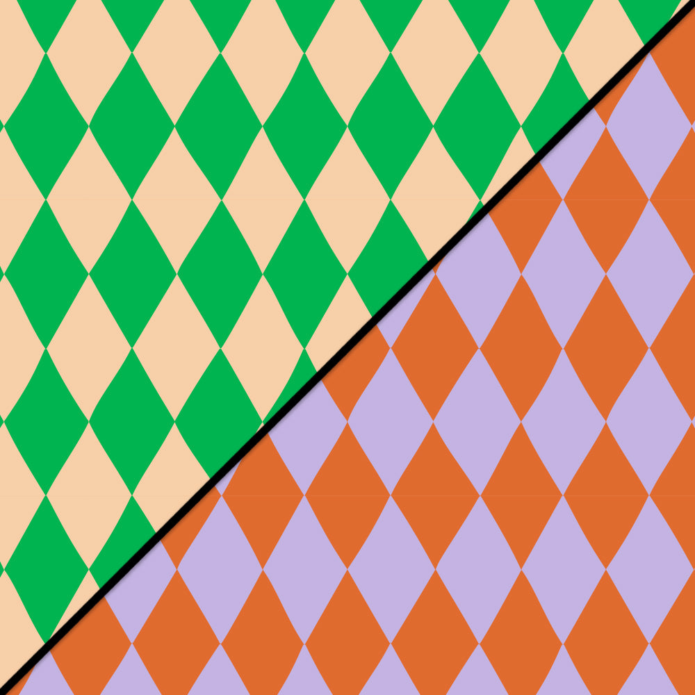 Duo Pack Vloeipapier op rol - Harlequin Green/Lilac