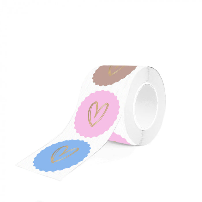 Stickers Multi - Heart Gold - Lovely (6 stuks)