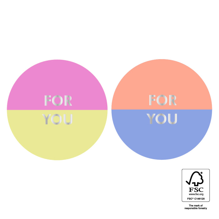 Stickers Duo - For You Split Silver (6 stuks)