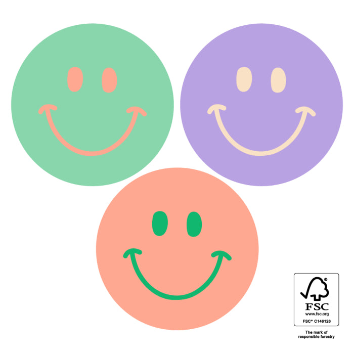 Stickers Multi - Smiley Colour (6 stuks)