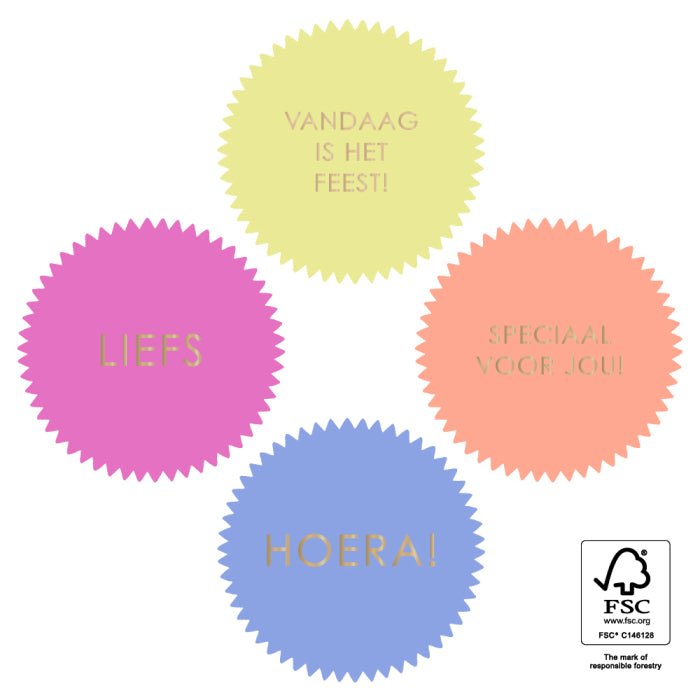 Stickers Multi - Tekst Modern (NL) Gold (8 stuks)