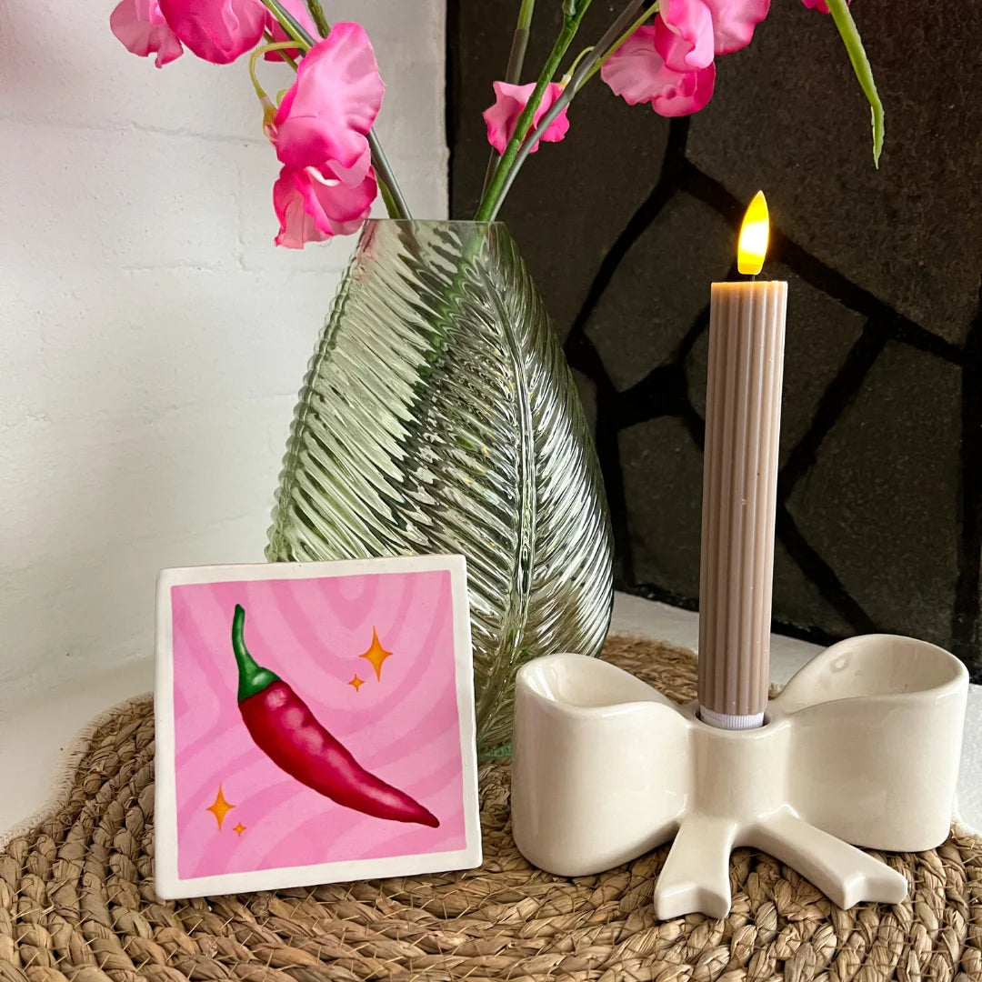 Tegeltje 10x10 cm - Peper