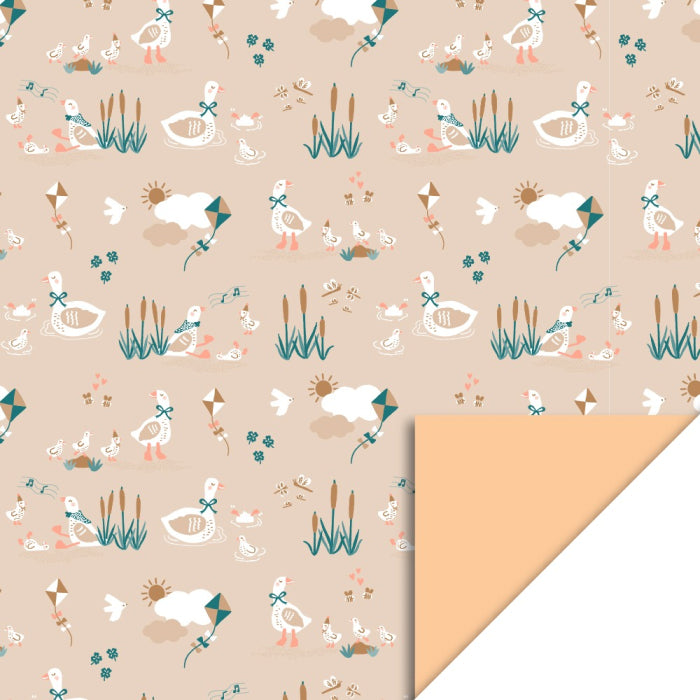 Inpakpapier Baby Goose - Peach