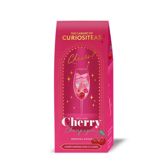 Mocktail Sticks Cherry Champagne Box met 6 sticks