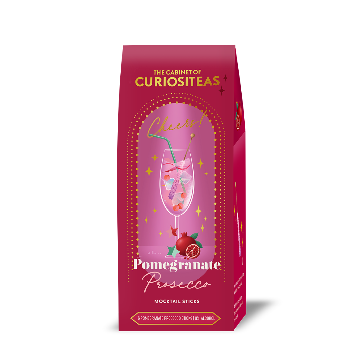 Mocktail Sticks Pomegranate Prosecco Box met 6 sticks