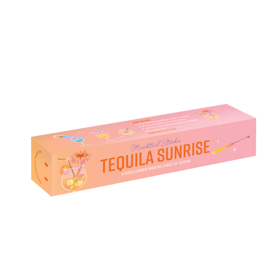 Mocktail Sticks Tequilla Sunrise Box met 6 sticks