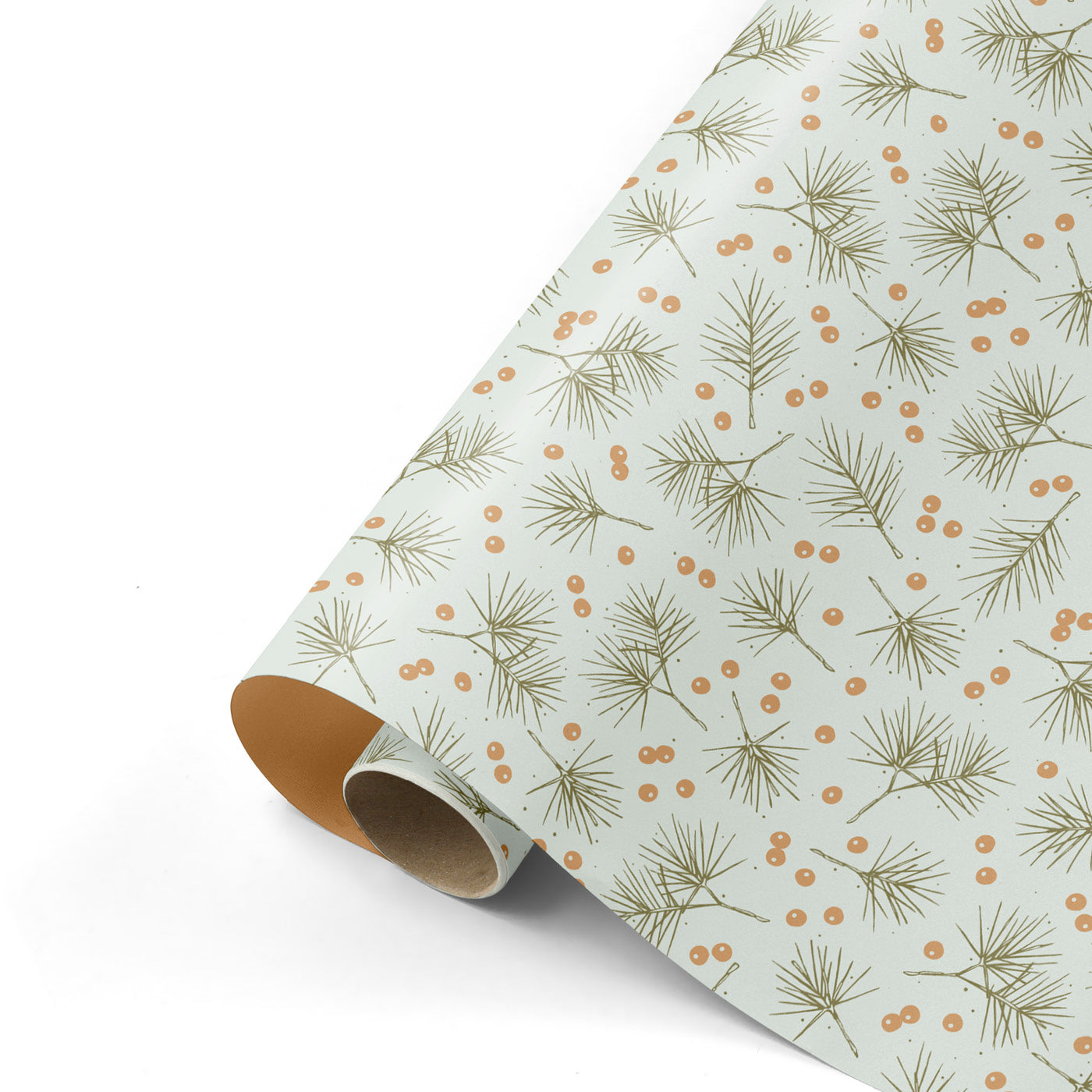 Inpakpapier Berries & Branches - groen