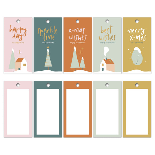 Cadeaulabels Home for Xmas (5 stuks)