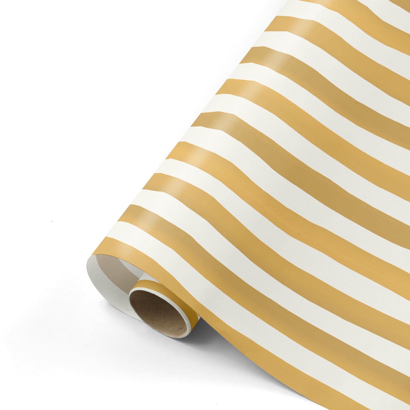 Inpakpapier Lazy Stripes - goud/wit
