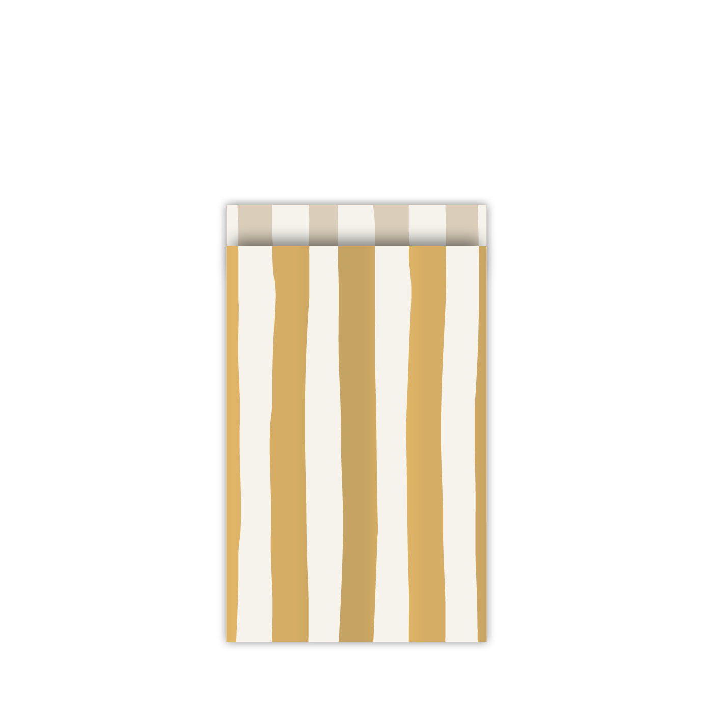 Cadeauzakjes Lazy Stripes - goud/wit (12 x 19 cm - 10 stuks)
