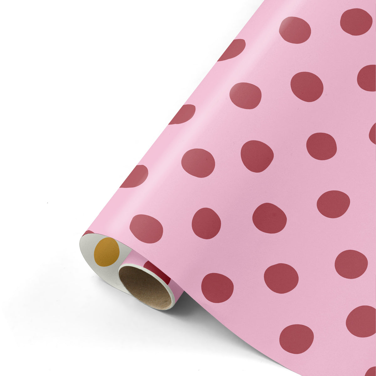 Inpakpapier Pretty Polkadots - roze/rood