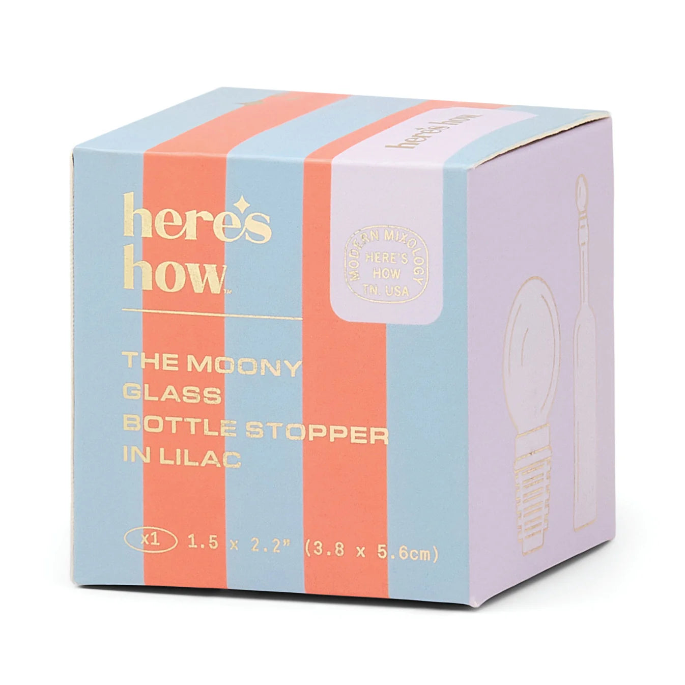 Glazen Flessenstop Lilac