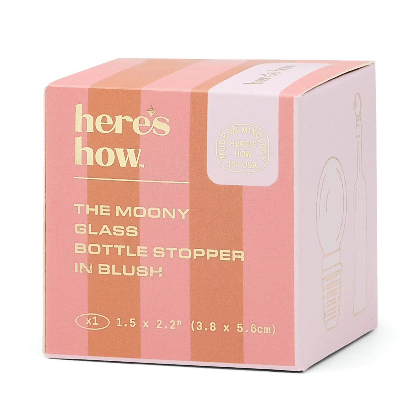 Glazen Flessenstop Blush