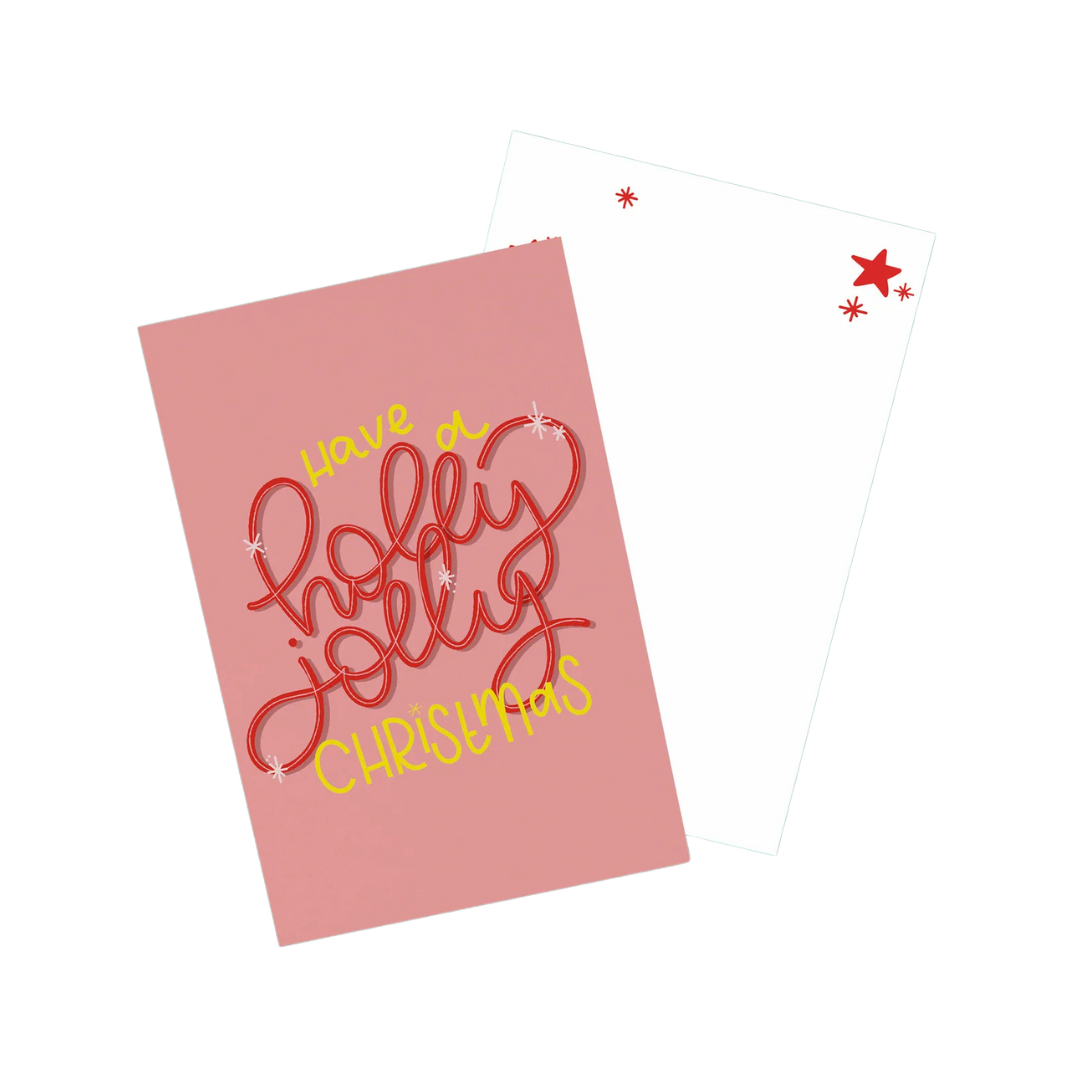 Wenskaart Have a holly jolly christmas
