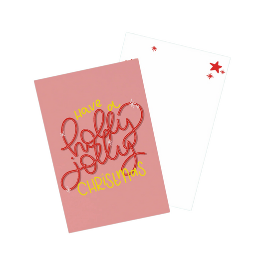 Wenskaart Have a holly jolly christmas