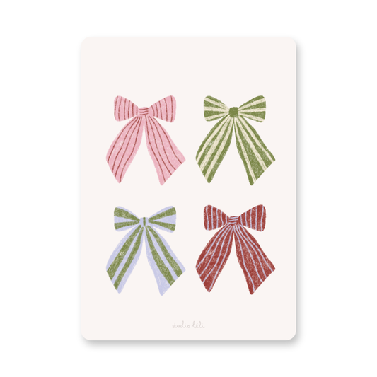 Wenskaart Christmas bows