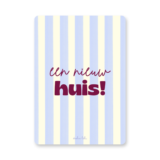 Wenskaart Een nieuw huis