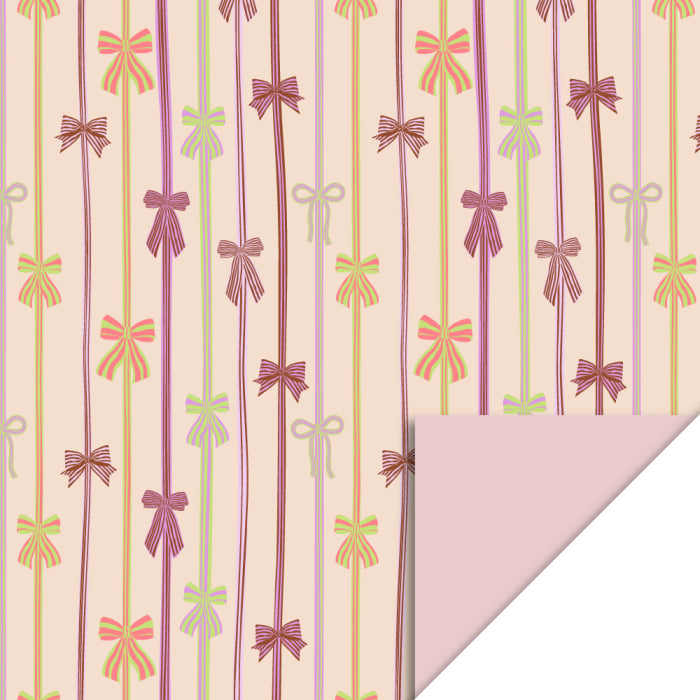 Inpakpapier Bow Parade Peach - Pink