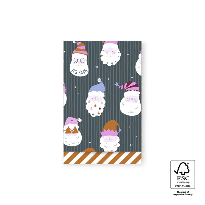 Cadeauzakjes Crazy Santa - Stripe Cider (12 x 19 cm - 10 stuks)