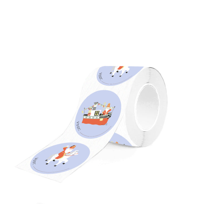 Stickers Sint Duo - Pakjesavond (6 stuks)