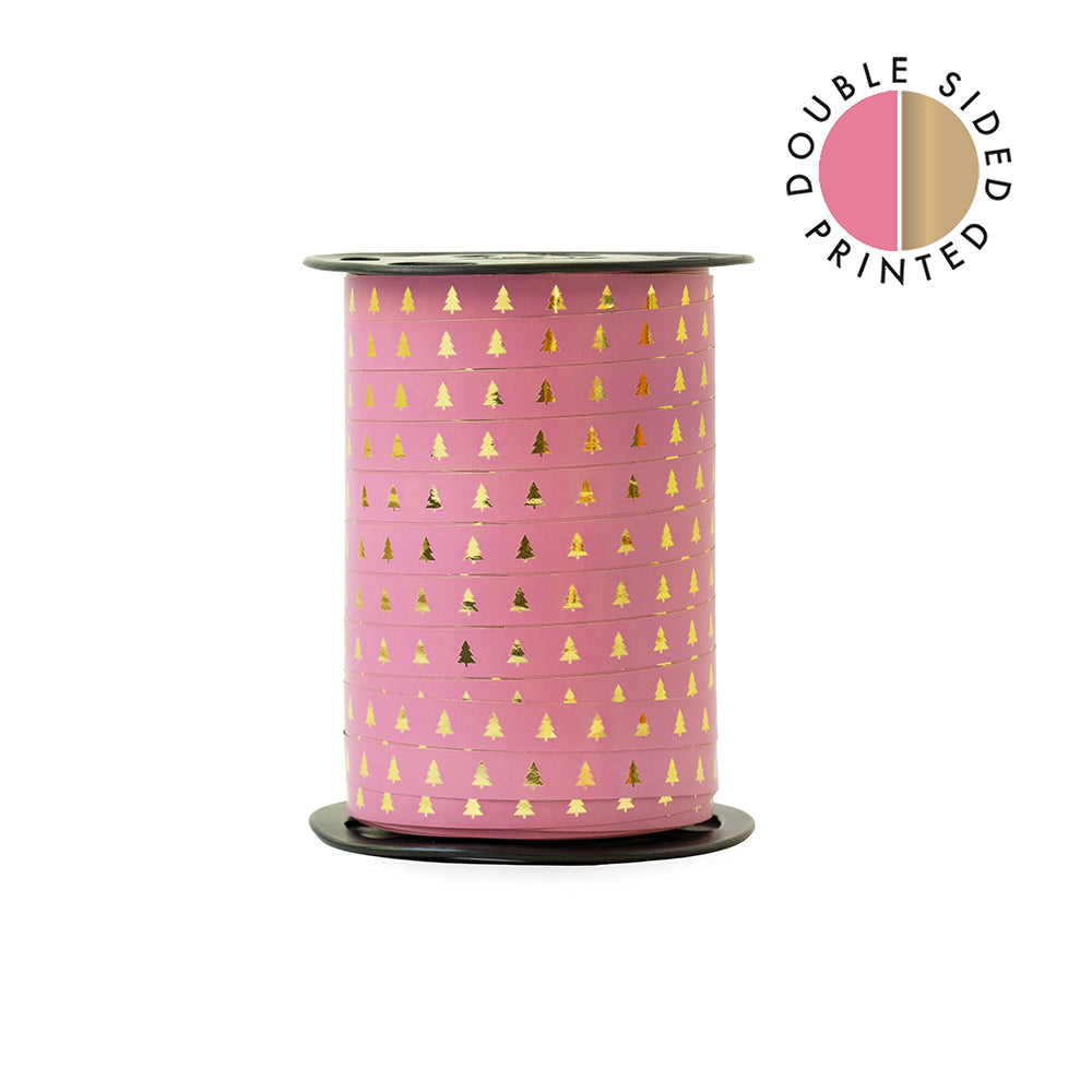 Paporlene lint - X-mas Tree - Pink/Gold (5 meter)