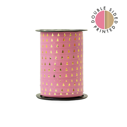 Paporlene lint - X-mas Tree - Pink/Gold (5 meter)