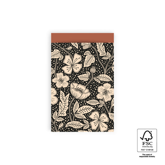Cadeauzakjes Poppy Black - Chocolate (12 x 19 cm - 10 stuks)