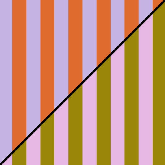 Duo Pack Vloeipapier op rol - Stripe Orange/Pink