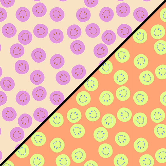 Duo Pack Vloeipapier op rol - Smiley Pink/Salmon