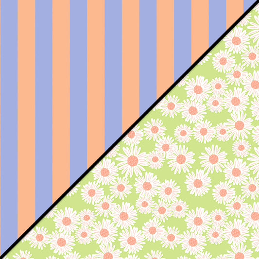 Duo Pack Vloeipapier op rol - Stripe/Daisy