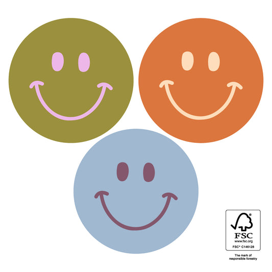 Stickers Multi - Smiley (6 stuks)