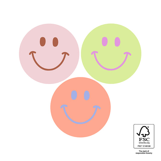 Stickers Multi - Smiley Mini Colourful (6 stuks)