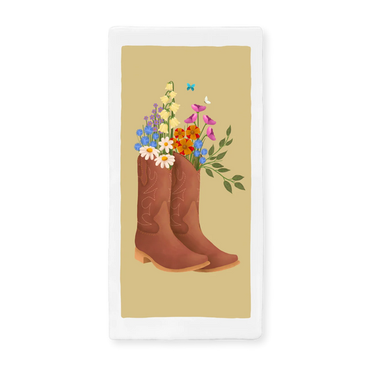 Tegeltje 7.5x15 cm - Cowboylaarzen