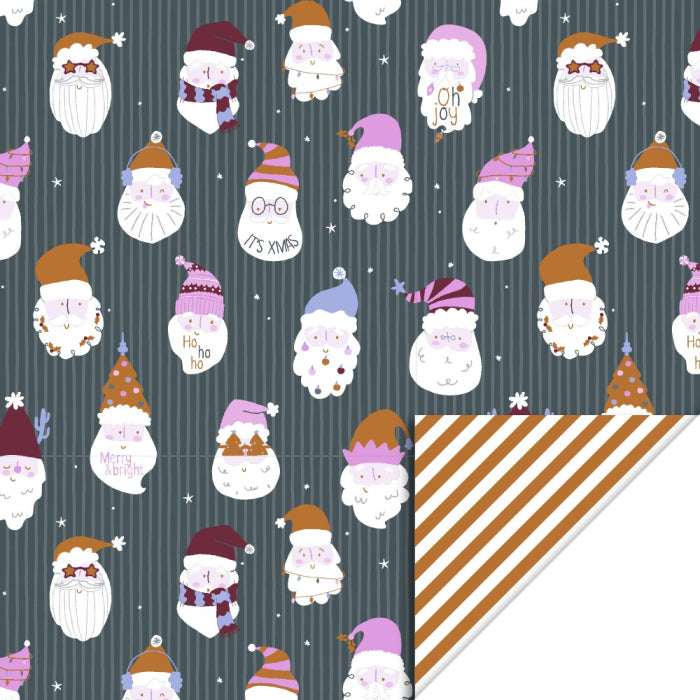 Inpakpapier Crazy Santa - Stripe Cider